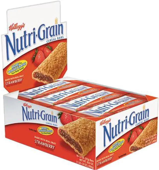 Main image of Kellogg’s 35945 Nutri-Grain Cereal Bars, Strawberry, Indv Wrapped 1.3oz Bar, 16 Bars/Box