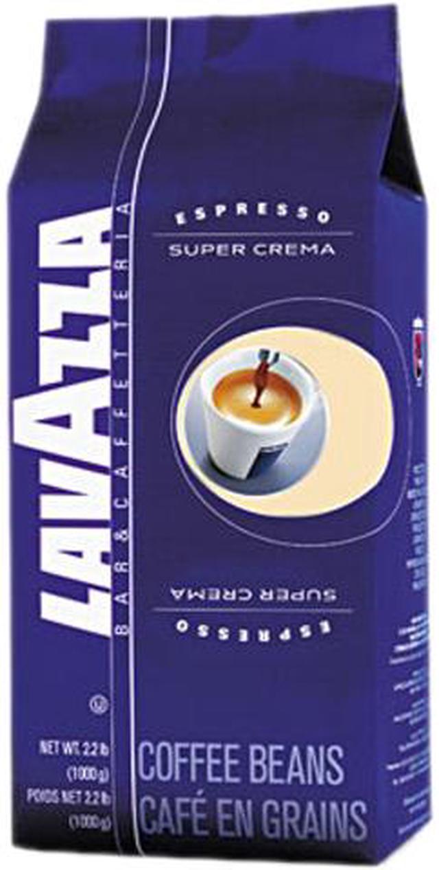Lavazza Super Crema Whole Bean Espresso Coffee, 2.2 LB Bag - Exp