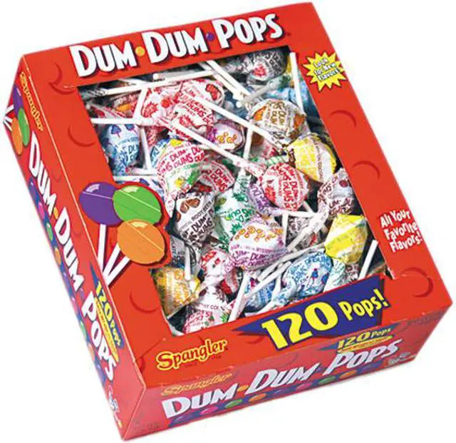 Main image of Spangler 66 Dum-Dum-Pops, Assorted Flavors, Individually Wrapped, 120-Count Box