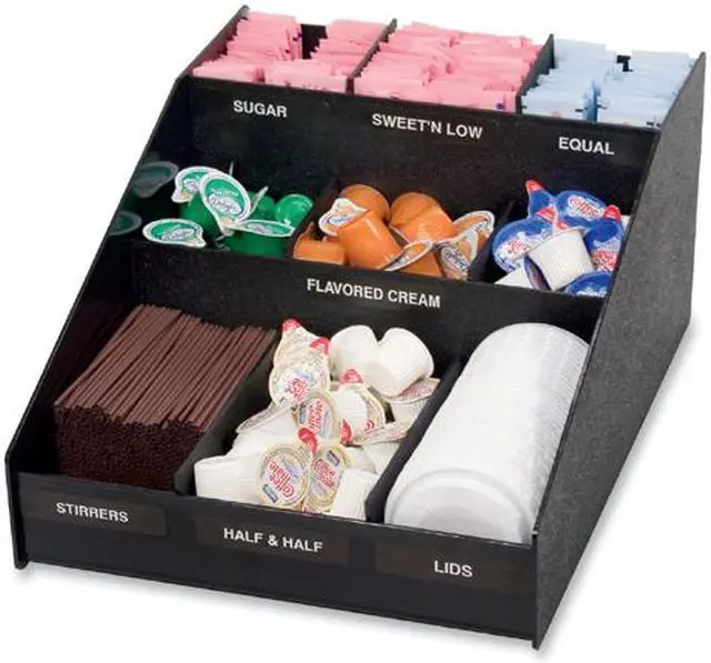 Main image of Horizontal Condiment Organizer, 12w x 16d x 7-1/2h, Black