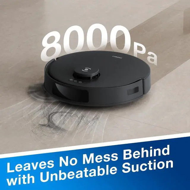 Alt view image 4 of 9 - ECOVACS DEEBOT N20 PRO PLUS Robot Vacuum and Mop (8000Pa Suction) Bagless Self-Emptying Station, 45-Day Capacity, 300min Runtime