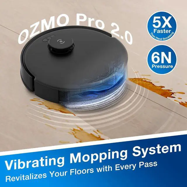 Alt view image 6 of 9 - ECOVACS DEEBOT N20 PRO PLUS Robot Vacuum and Mop (8000Pa Suction) Bagless Self-Emptying Station, 45-Day Capacity, 300min Runtime