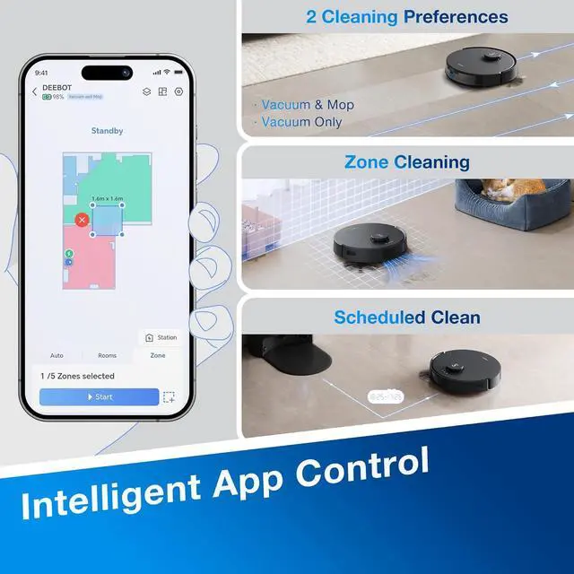 Alt view image 9 of 9 - ECOVACS DEEBOT N20 PRO PLUS Robot Vacuum and Mop (8000Pa Suction) Bagless Self-Emptying Station, 45-Day Capacity, 300min Runtime