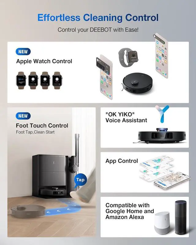 Alt view image 8 of 8 - ECOVACS Robotics - T30S COMBO COMPLETE Robot Vacuum & Mop plus Cordless Handheld Stick Vac (OZT3MXCP)