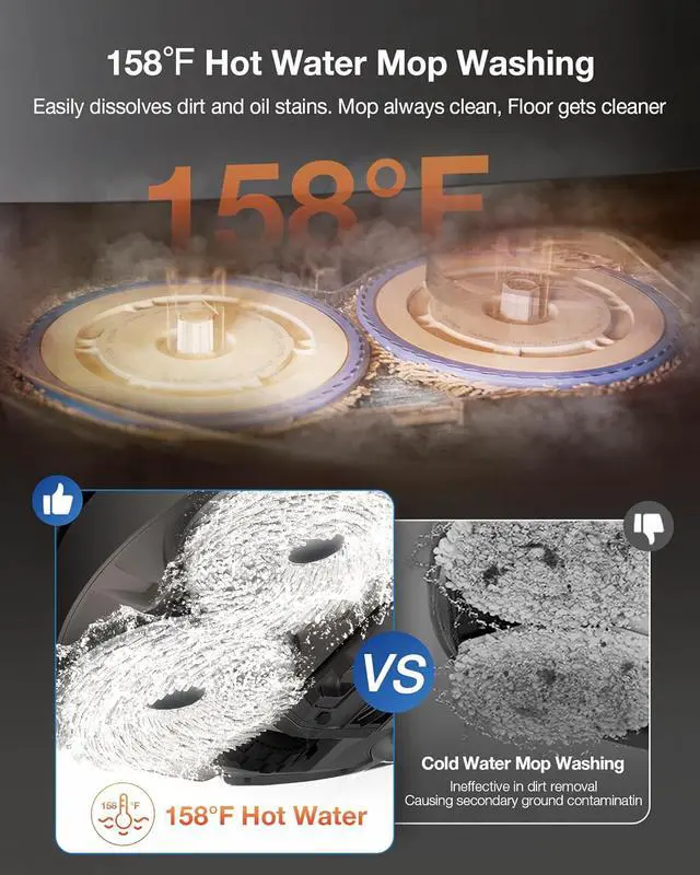 Alt view image 6 of 8 - ECOVACS Robotics - T30S COMBO COMPLETE Robot Vacuum & Mop plus Cordless Handheld Stick Vac (OZT3MXCP)