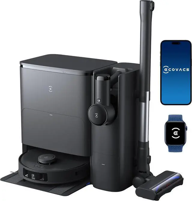 Main image of ECOVACS Robotics - T30S COMBO COMPLETE Robot Vacuum & Mop plus Cordless Handheld Stick Vac (OZT3MXCP)