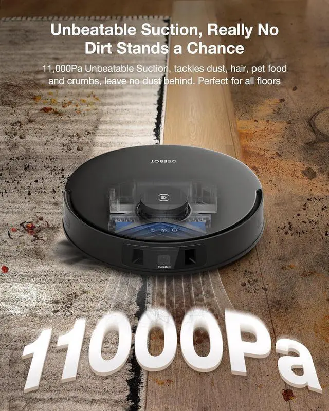 Alt view image 2 of 10 - ECOVACS T30S PRO Robot Vacuum & Spinning Mop with Auto-Cleaning Station (OZT3MXP)