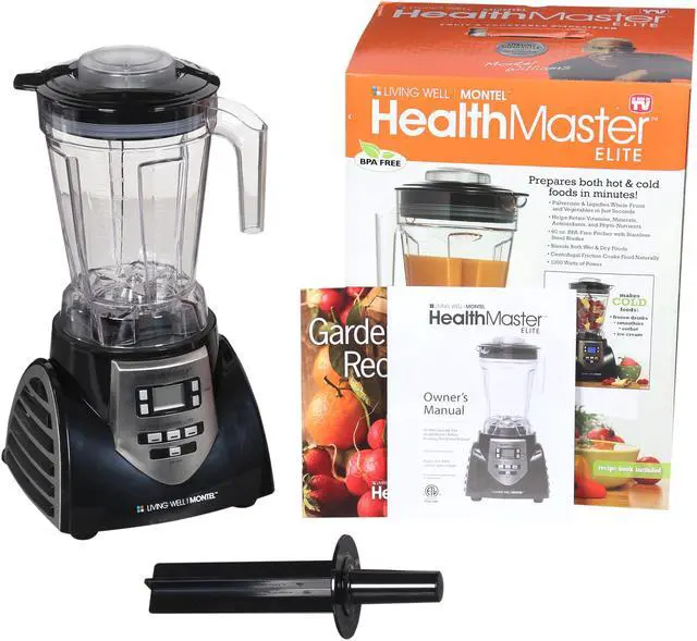 Alt view image 8 of 8 - HEALTHMASTER Montel Williams 8 Speeds JLA-8 1200 Watts Blender - Fruit & Vegetable Emulsifier, Juicer & Food Processor with Recipe Book and DVD