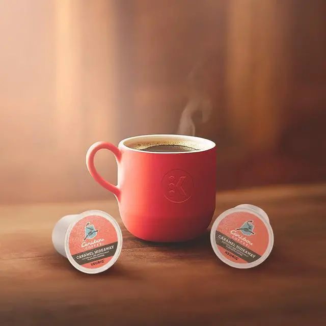Alt view image 7 of 7 - Caribou Coffee Caramel Hideaway, Single-Serve Keurig K-Cup Pods, Flavored Coffee, 24 Count