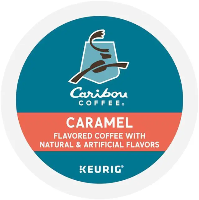 Main image of Caribou Coffee Caramel Hideaway, Single-Serve Keurig K-Cup Pods, Medium Roast Coffee, 24 Count/Box