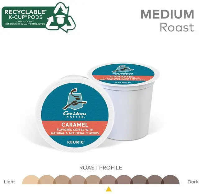 Alt view image 3 of 17 - Caribou Coffee Caramel Hideaway, Single-Serve Keurig K-Cup Pods, Medium Roast Coffee, 24 Count/Box