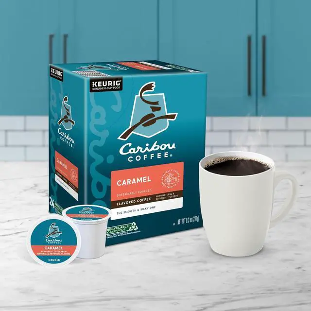 Alt view image 5 of 17 - Caribou Coffee Caramel Hideaway, Single-Serve Keurig K-Cup Pods, Medium Roast Coffee, 24 Count/Box