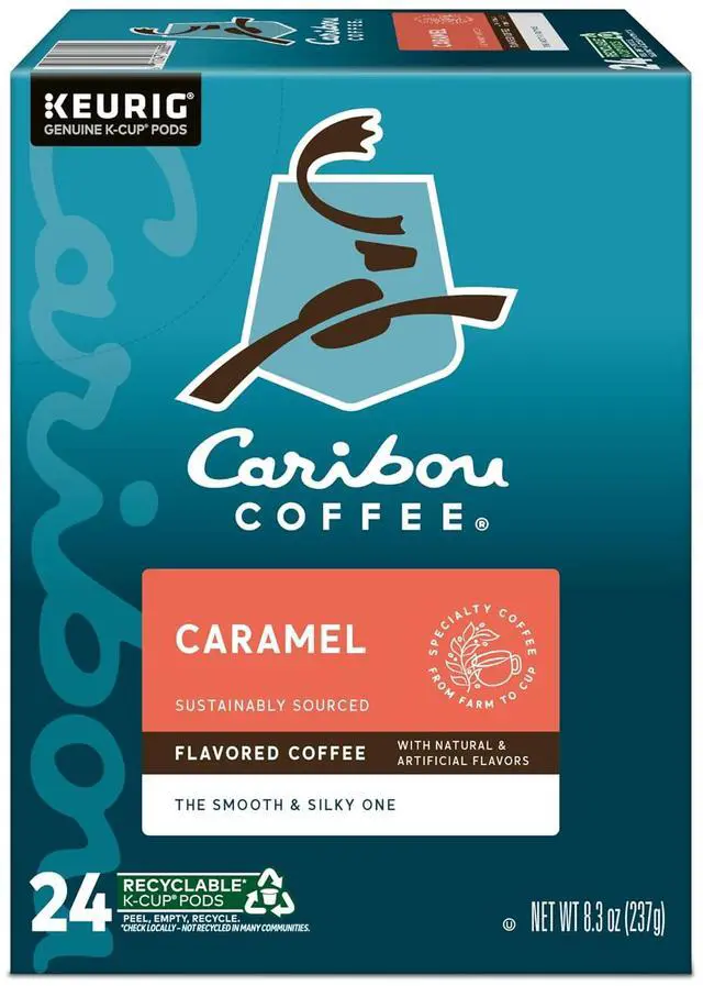 Alt view image 2 of 17 - Caribou Coffee Caramel Hideaway, Single-Serve Keurig K-Cup Pods, Medium Roast Coffee, 24 Count/Box