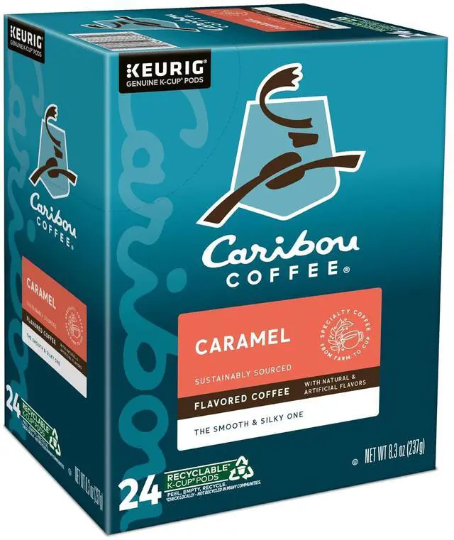 Alt view image 14 of 17 - Caribou Coffee Caramel Hideaway, Single-Serve Keurig K-Cup Pods, Medium Roast Coffee, 24 Count/Box