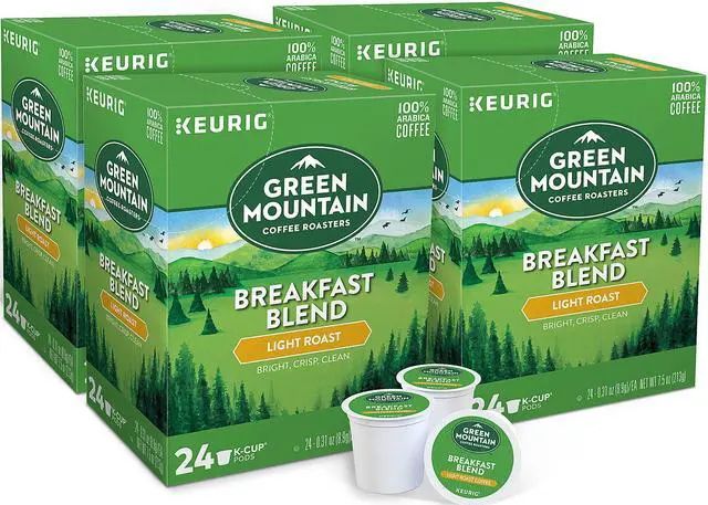 Main image of Green Mountain Coffee Roasters® Breakfast Blend Coffee, Keurig Single-Serve K-Cup Pods, 96 Count (4 x 24 Count/Box) 6520CT