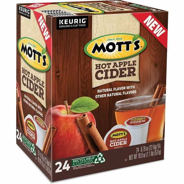 Alt view image 2 of 5 - Green Mountain Mott's K-Cup Hot Apple Cider, Keurig Single-Serve K-Cup Pods, Flavored K Cups, 24 Count/Box (8604)