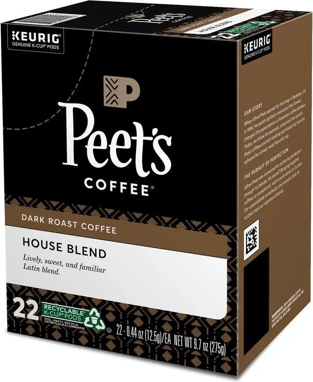Alt view image 2 of 4 - Green Mountain Peet's Coffee K-Cup House Blend Coffee - Dark - 22/Box 2410