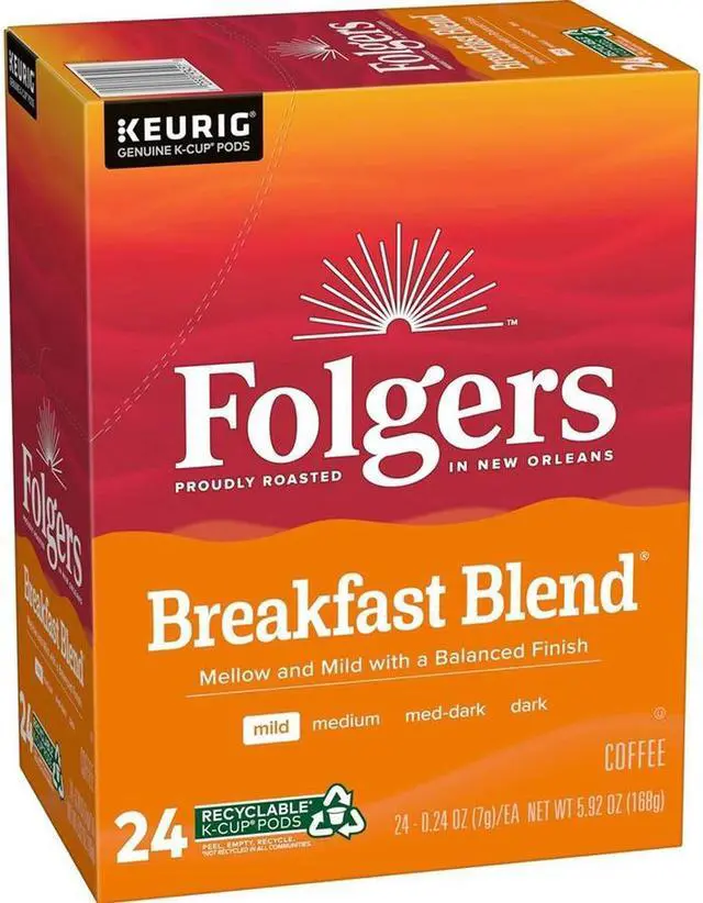 Main image of Green Mountain Folgers K-Cup Breakfast Blend Coffee - Mild - 24/Box 3451