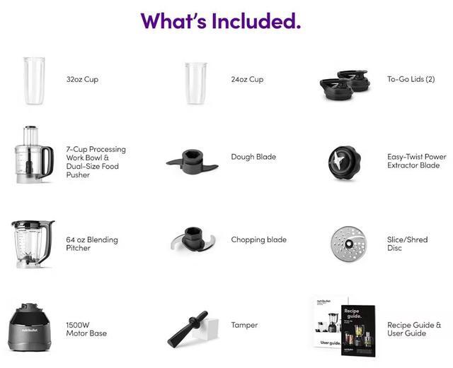Alt view image 6 of 11 - NutriBullet NBKS50100 Black 32oz Cup Jar Size Triple Prep System