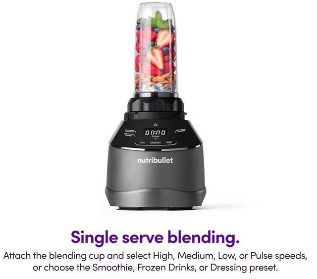 Alt view image 8 of 11 - NutriBullet NBKS50100 Black 32oz Cup Jar Size Triple Prep System