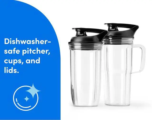 Alt view image 6 of 13 - NutriBullet NBF50700AW White 64oz Blender Pitcher Jar Size Blender Combo 5 speeds