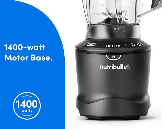Alt view image 9 of 12 - NutriBullet NBF50600 Gray 64oz Blender Pitcher Jar Size Blender 5 speeds