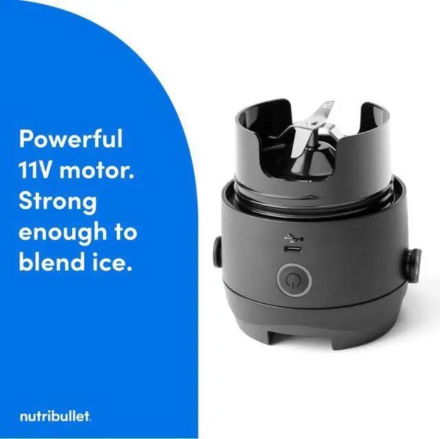 Alt view image 7 of 14 - NutriBullet NBPB50350SS Stainless Steel 20 oz Jar Size Flip Portable Blender