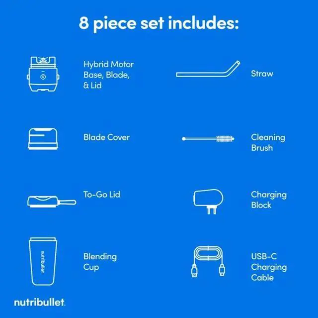 Alt view image 14 of 14 - NutriBullet NBPB50350SS Stainless Steel 20 oz Jar Size Flip Portable Blender