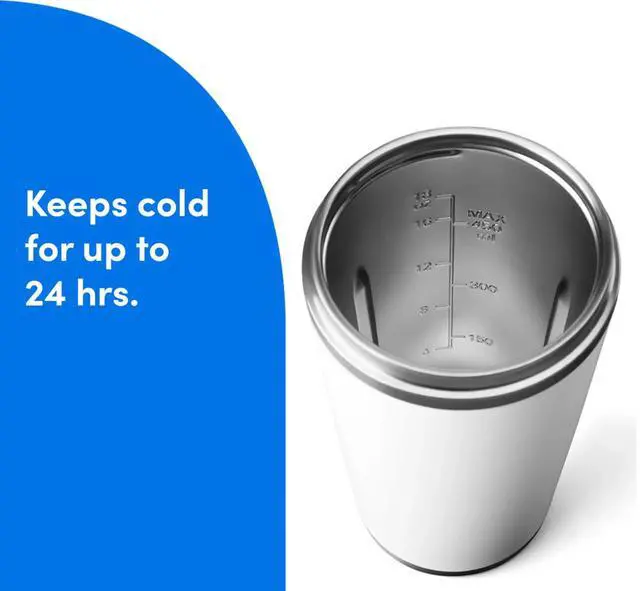 Alt view image 5 of 15 - NutriBullet NBPB50350AW Matte White 20 ounces Jar Size Flip Insulated Portable Blender 1