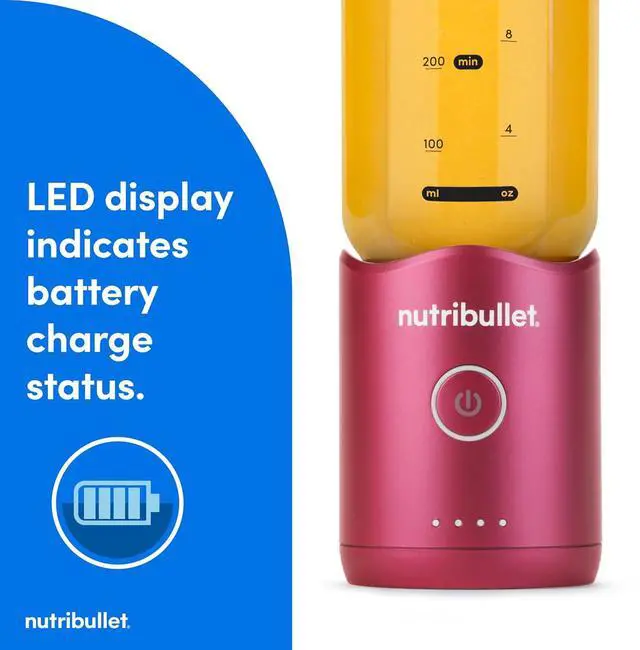 Alt view image 4 of 9 - Nutribullet Flex portable blender NBPB50200WC, Ruby Red