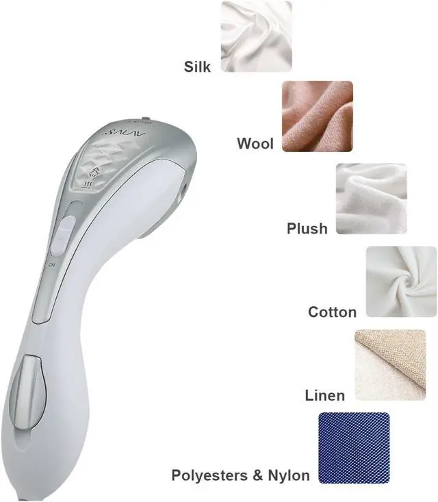 Alt view image 8 of 11 - SALAV HS-100 Silver Duo Press Hand Held Steamer, All in One Steamer + Iron Silver