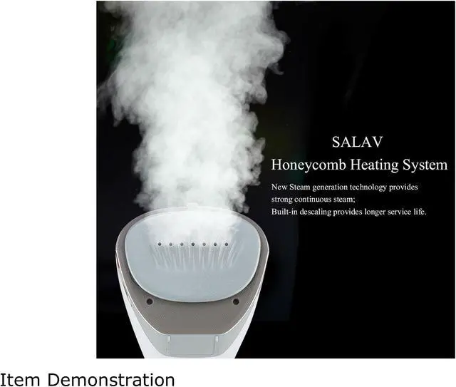 Alt view image 10 of 11 - SALAV HS-100 Silver Duo Press Hand Held Steamer, All in One Steamer + Iron Silver