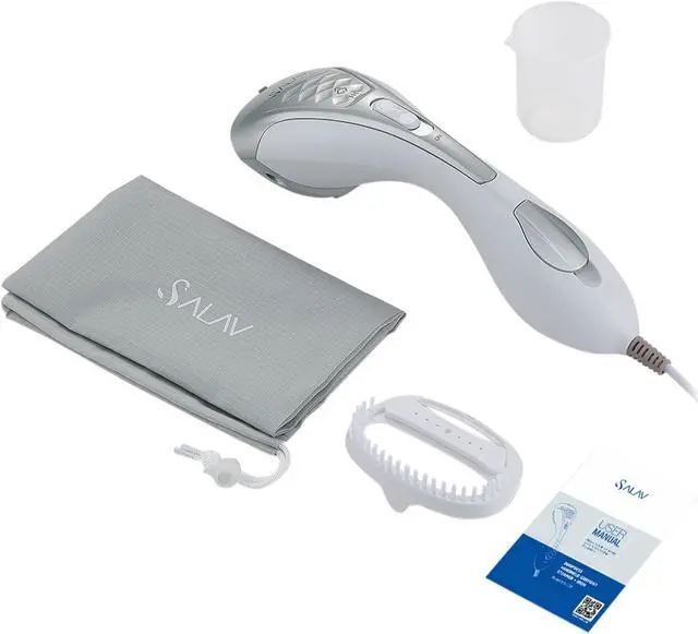 Alt view image 5 of 11 - SALAV HS-100 Silver Duo Press Hand Held Steamer, All in One Steamer + Iron Silver