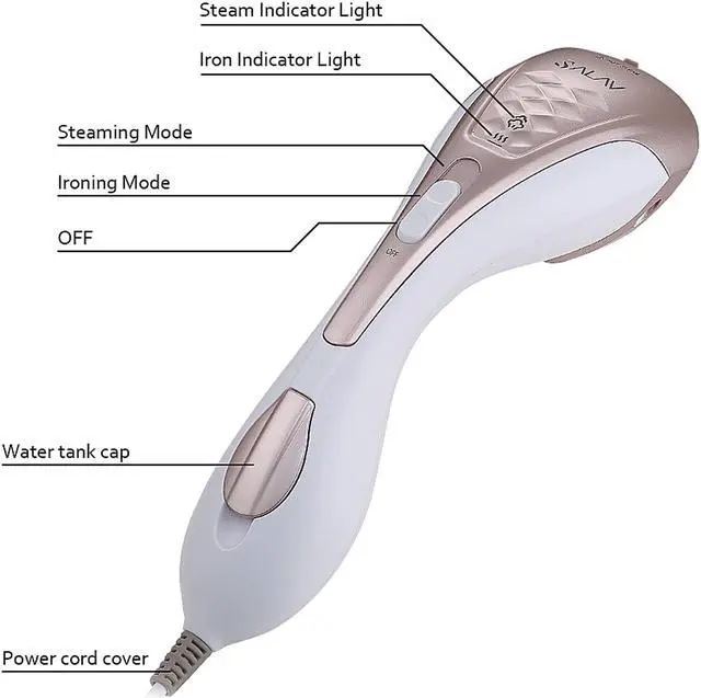 Alt view image 10 of 19 - SALAV HS-100 Duo Press Hand Held Steamer, All in One Steamer + Iron, Compact & Lightweight, 1150-Watt