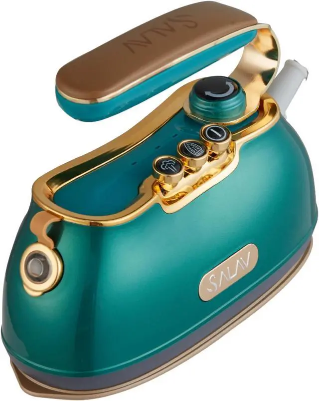 Alt view image 2 of 12 - SALAV Retro Edition Duopress Steamer and Iron, Emerald