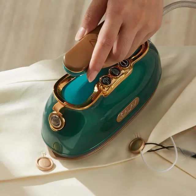 Alt view image 9 of 12 - SALAV Retro Edition Duopress Steamer and Iron, Emerald