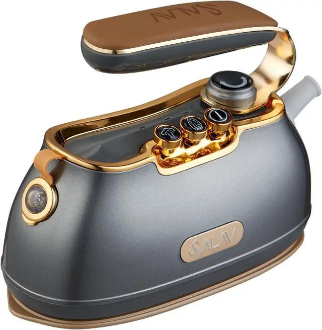Alt view image 2 of 12 - SALAV Retro Edition Duopress Steamer and Iron, Titanium