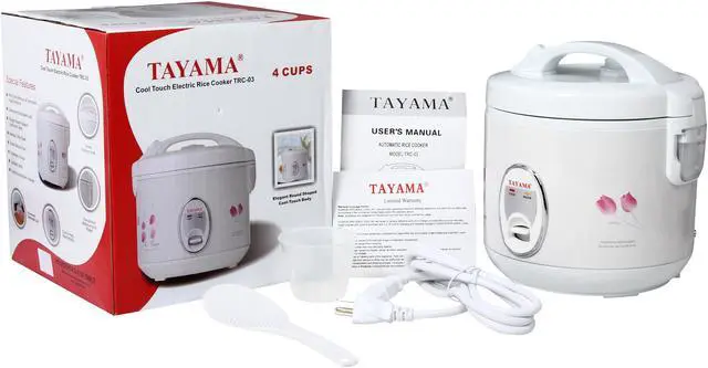 Alt view image 7 of 7 - Tayama TRC-03 Cool Touch Electronic Rice Cooker 4 cup uncooked rice/8 cup cooked rice