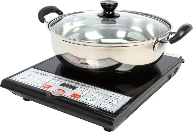 Main image of Tayama 1500 Watts Digital Induction Cooktop with Pot and Lid SM15-16A3