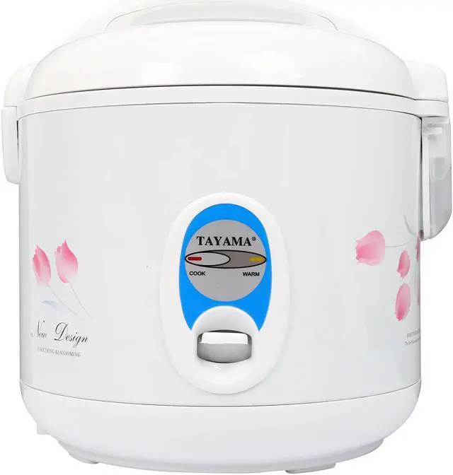 Alt view image 2 of 7 - Tayama Cool Touch 5-Cup Rice Cooker and Warmer with Steam Basket, White TRC-04