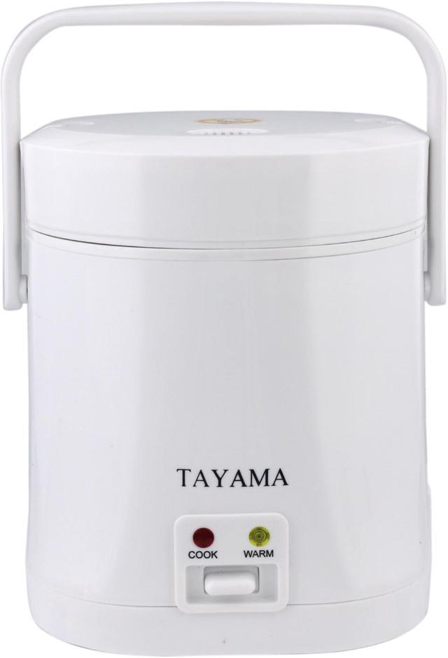 Tayama 1.5 Cup Portable Mini Rice Cooker, White TMRC-03 