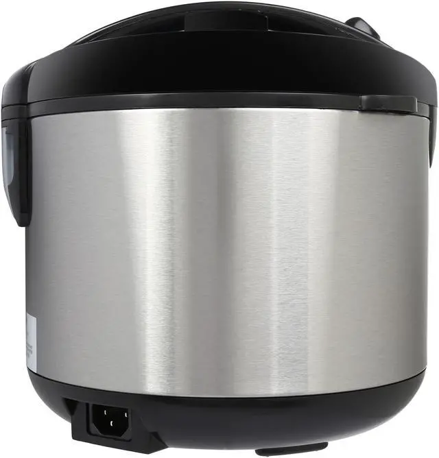 Alt view image 4 of 7 - Tayama TRC-80 MICOM Digital Rice Cooker and Food Steamer, Black, 16 Cups cooked/8 Cups Uncooked