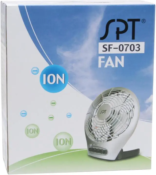 Alt view image 6 of 6 - Sunpentown SF-0703 7" Silent Electric Desktop Fan with Ionizer