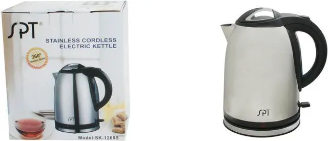 Alt view image 6 of 6 - Sunpentown SK-1268S Stainless Steel 1.2L Stainless Cordless Electric Kettle