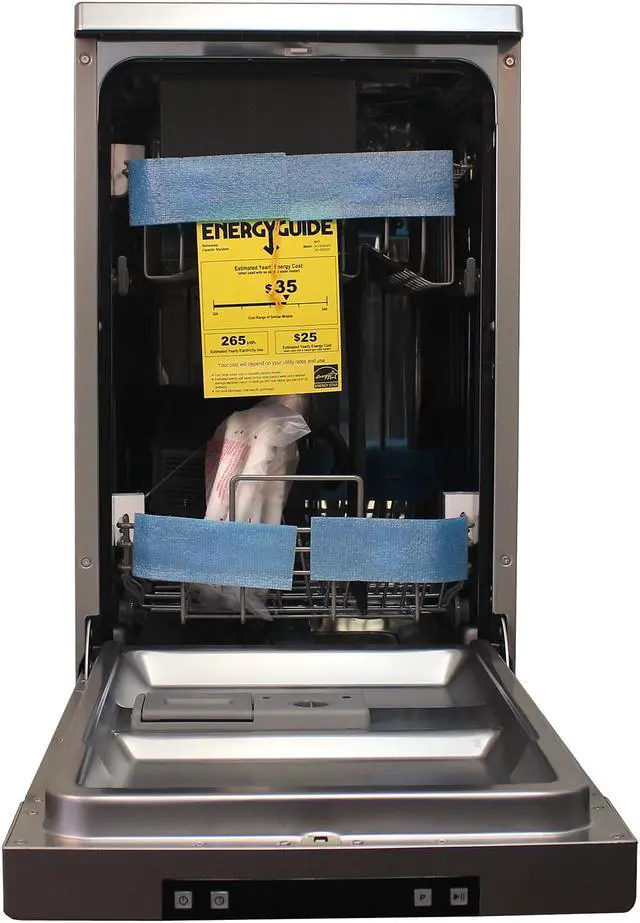 Alt view image 5 of 7 - Sunpentown SD-9263SS 18" Energy Star Portable Dishwasher - Stainless Steel