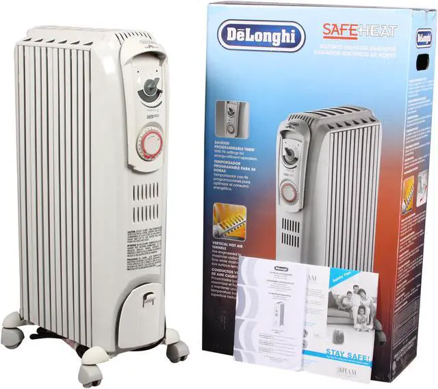 Alt view image 6 of 6 - Delonghi TRD0715T Dragon 3 1500W Oil Filled Radiator Heater