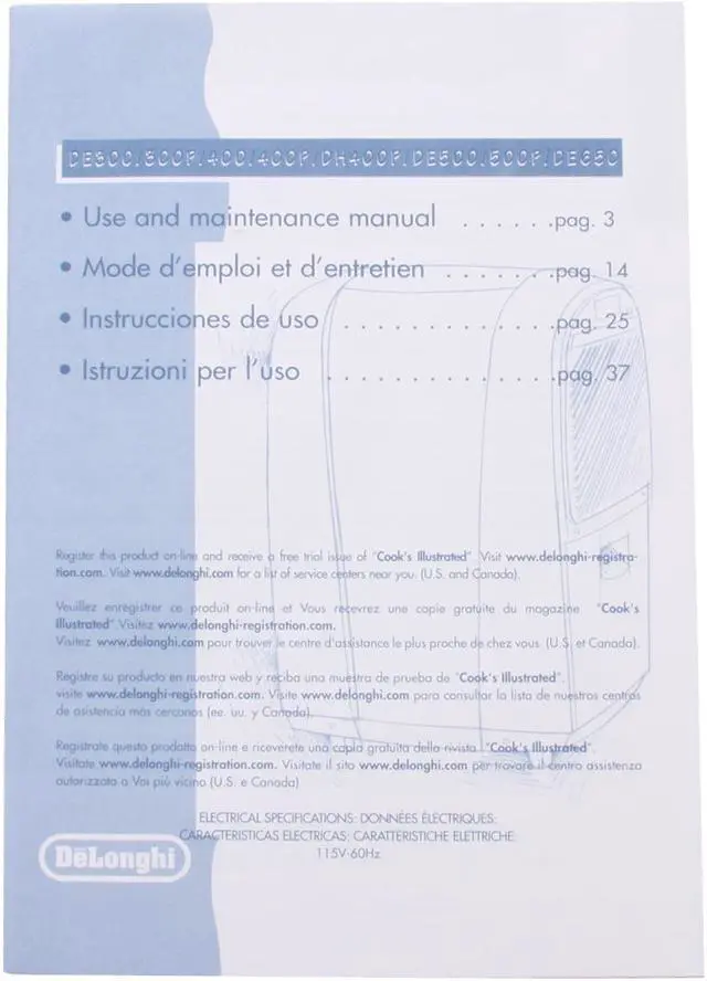 Alt view image 9 of 10 - Delonghi DE500P Energy Star Approved Dehumidifier White