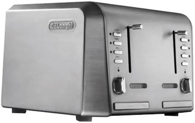 Alt view image 3 of 3 - DeLonghi CTH4003 Silver 4 Slice Toaster