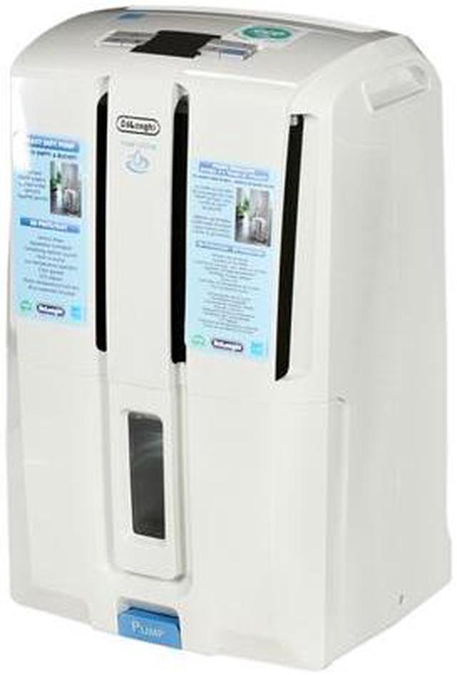 Delonghi DD50P 50 Pint Capacity Dehumidifier with Pump White