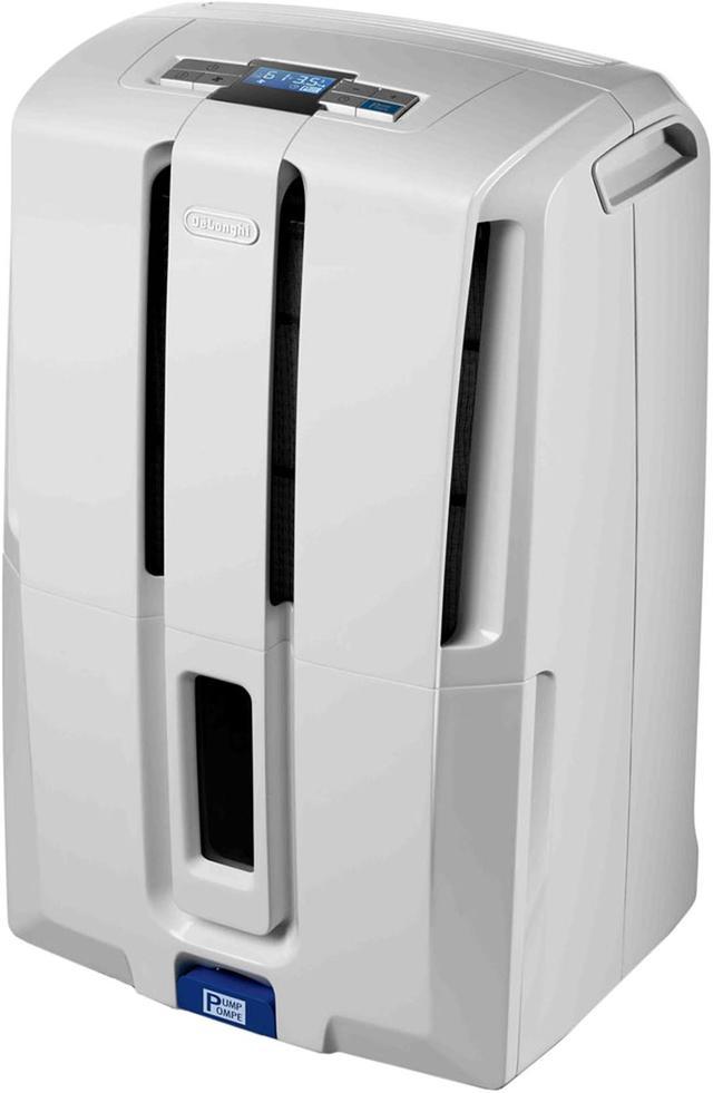 Delonghi DD50P 50 Pint Capacity Dehumidifier with Pump White